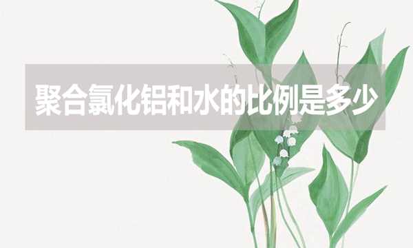 聚合氯化铝和水的比例是多少